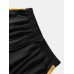 Mens Monochrome Rose Print Side Stripe Drawstring Shorts