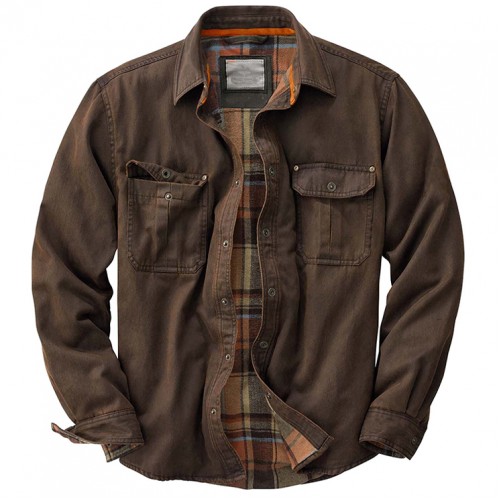 men's work shirt style jacket HF0501-04-04 men's work shirt style jacket HF0501-04-04