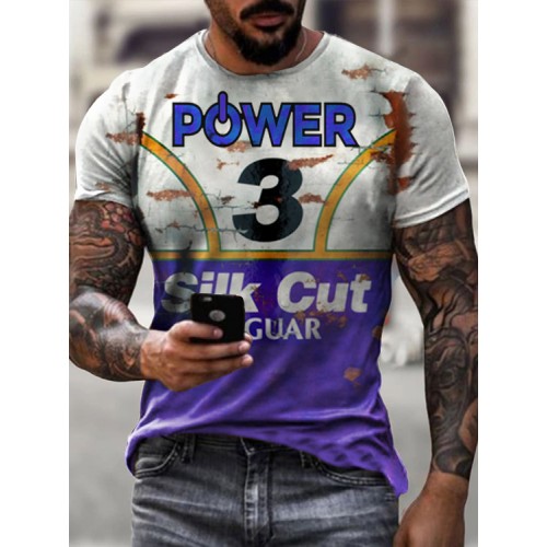 Men's slim round neck T-shirt HF1301-02-04 Men's slim round neck T-shirt HF1301-02-04